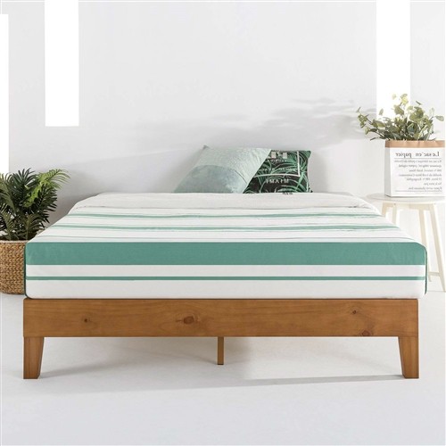 Full Size Natural Wood Platform Bed Frame