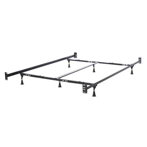 California King Size Metal Bed Frame with Headboard and Footboard Brackets