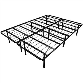 King Size Black Metal Folding Platform Bed Frame