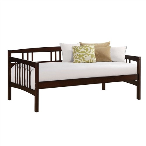 Twin Size Contemporary Espresso Wood Day Bed Frame