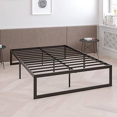 Twin Size 14" Black Metal Platform Bed Frame