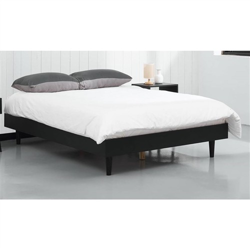 Full Size Black Wood Platform Bed Frame