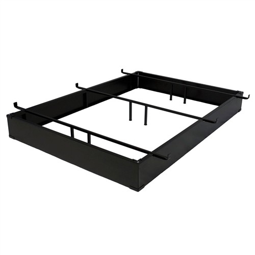 King Size 7.5" High Hotel Style Espresso Metal Bed Frame