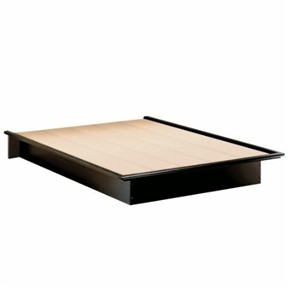 Full Size Contemporary Black Wood Platform Bed Frame