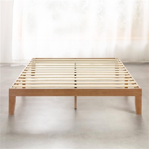 California King Size Solid Natural Wood Platform Bed Frame