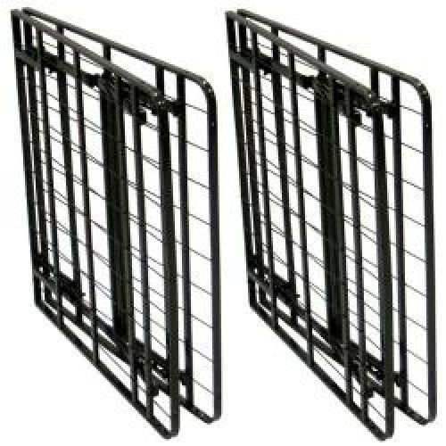 King Size Black Metal Folding Platform Bed Frame