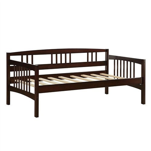 Twin Size Contemporary Espresso Wood Day Bed Frame