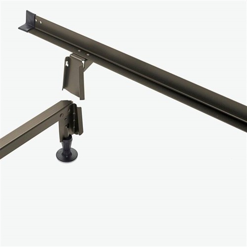 Full Size Black Metal Bed Frame with Bolt-on Headboard Brackets