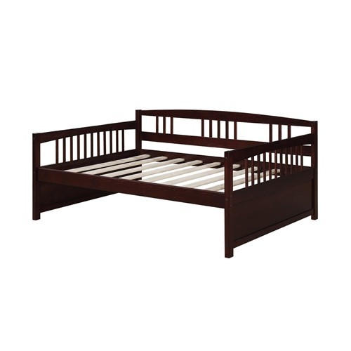 Full Size Contemporary Espresso Wood Day Bed Frame