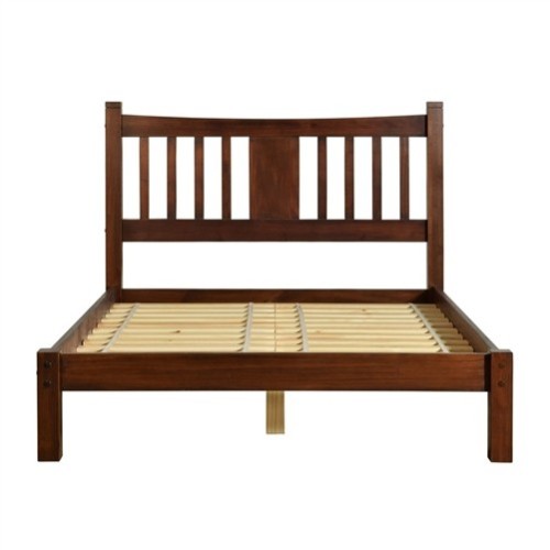 King Size Solid Wood Cherry Platform Bed Frame with Headboard