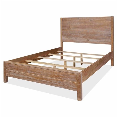 King Size Farmhouse Solid Pine Rustic Platform Bed Frame
