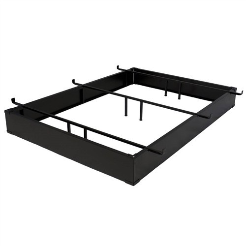 Queen Size 10" High Hotel Style Espresso Metal Bed Frame