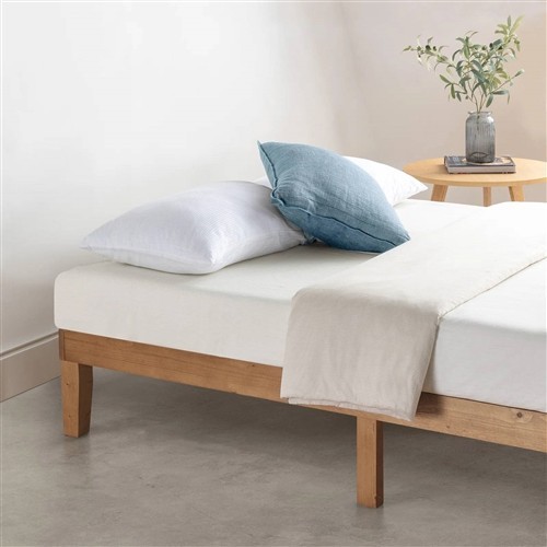 Twin XL Size Solid Natural Wood Platform Bed Frame