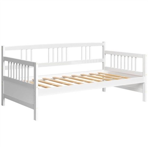 Twin Size Contemporary White Wood Day Bed Frame