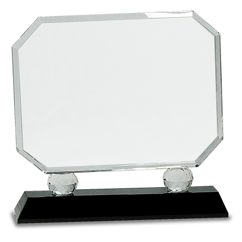 Crystal Rectangle Black Pedestal Award