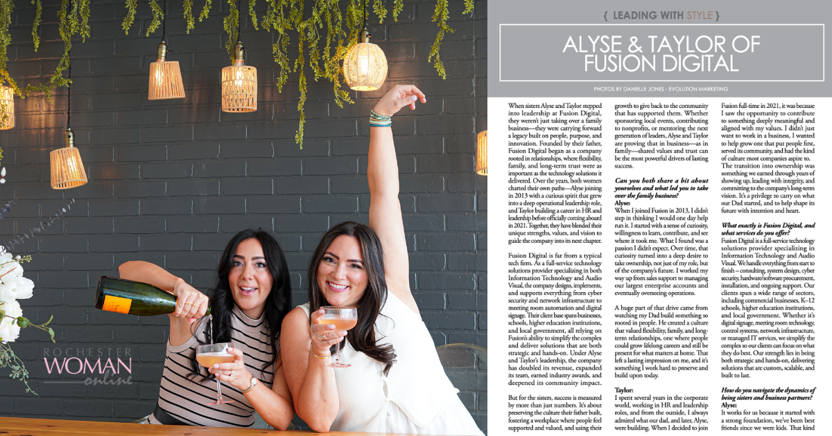 Fusion Digital Co-Presidents Honored in Rochester Woman Online Feature