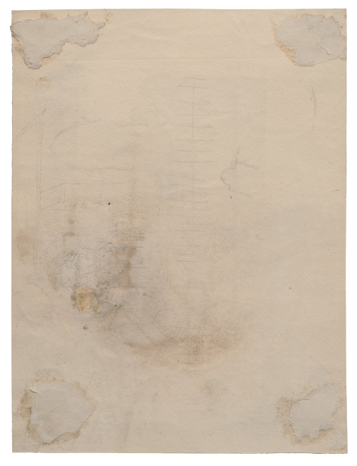 An 18th/19th Century British School Architectural Landscape Drawing The Norman Keep Goodrich Castle Herefor