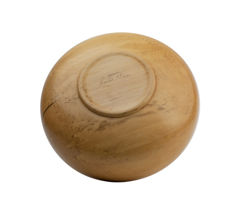 A Contemporary Artisan Maple Turned Bowl Signed C. Zema 1996
