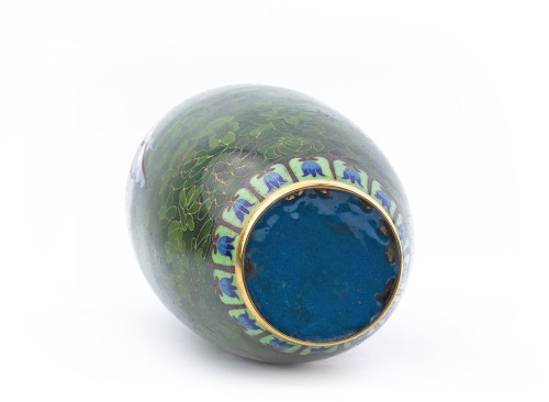 A Vintage Chinese Cloisonne Floral Vase