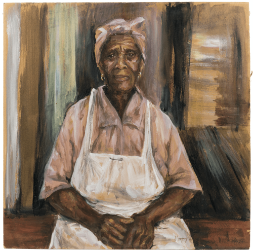 A Vintage American Portraiture Watercolor Painting Signed J Gregory Dated 72’