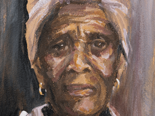 A Vintage American Portraiture Watercolor Painting Signed J Gregory Dated 72’